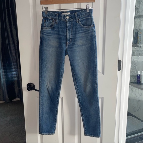MOUSSY VINTAGE WHITNEY WIDE STRAIGHT {$360} BLUE Classic Blue Women's Jeans 26 - Picture 3 of 11